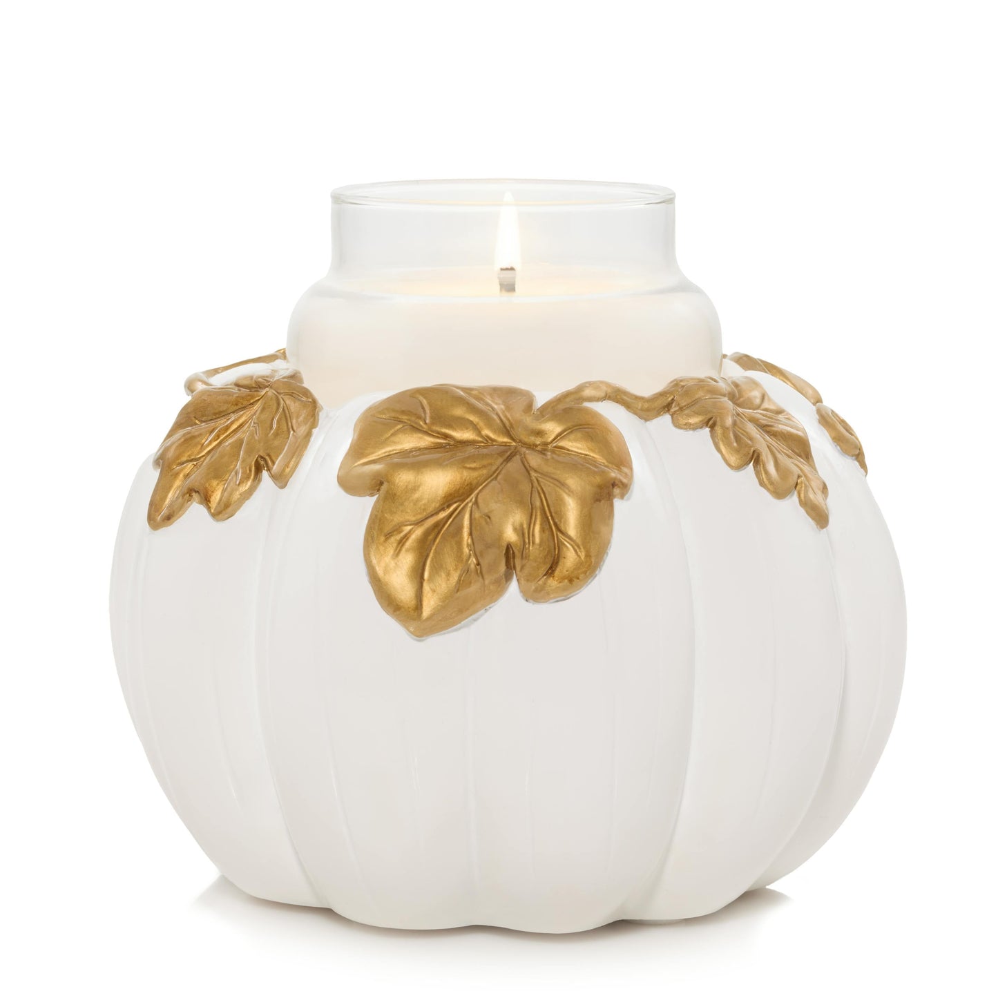 White Pumpkin Resin Holder OLJ